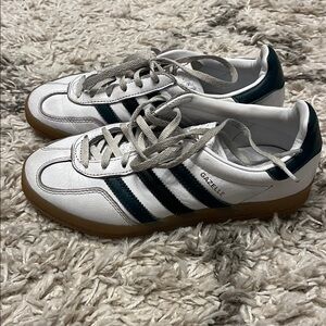 Adidas Gazelle sneakers. US womens size 6. White. Pre-owned.